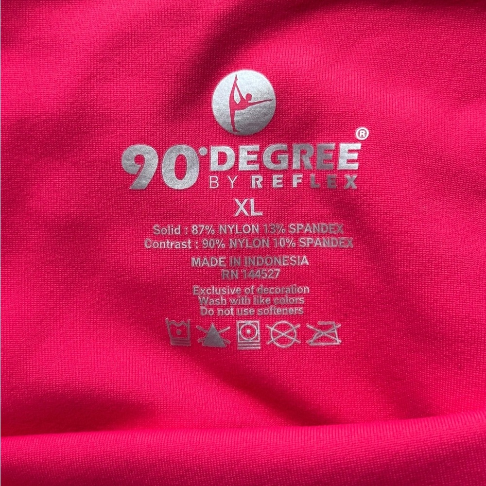 90 Degree By Reflex Bike Shorts Pink Athletic Size XL - Picture 5 of 5